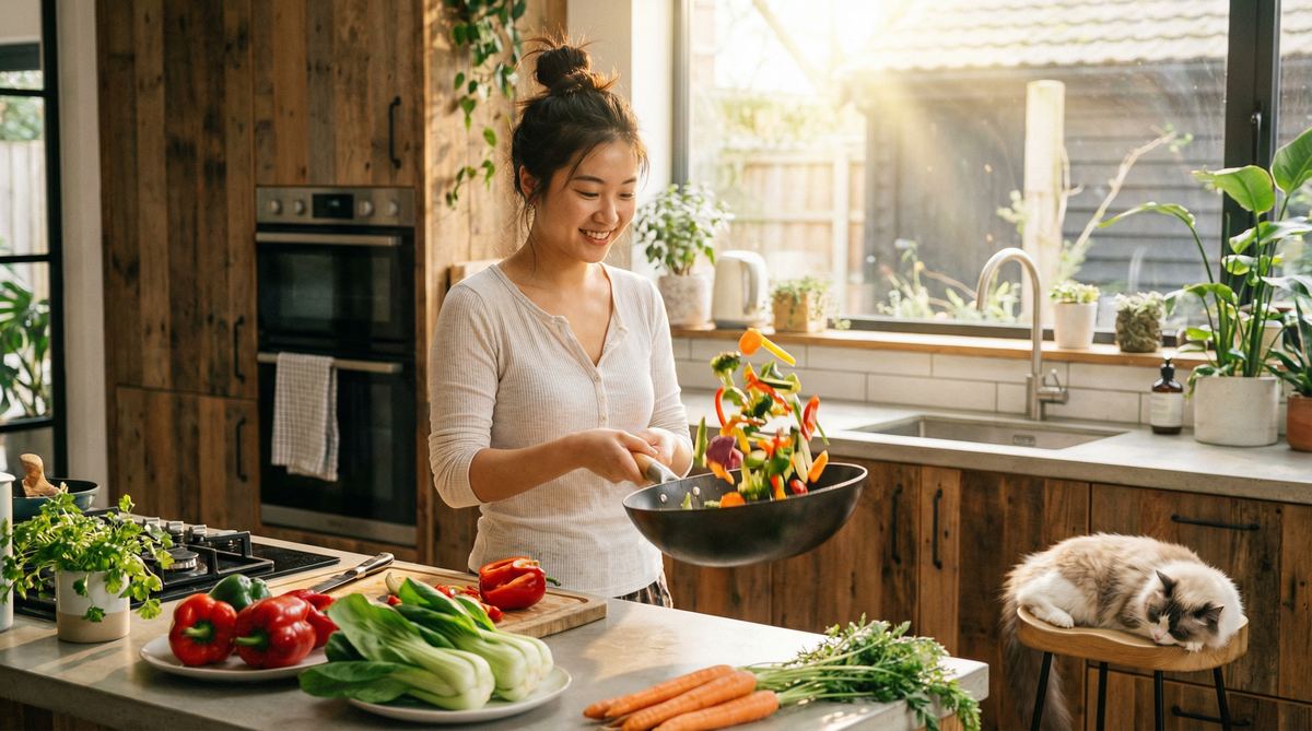 国产自拍视频：周末宅家美食教程